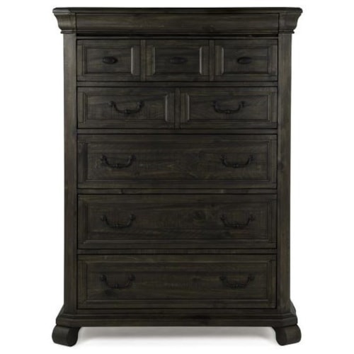 Traditional 6-Drawer Chest with Felt-Lined Drawer