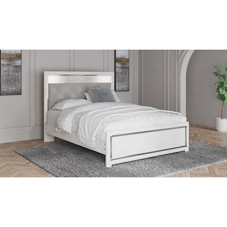 Queen Upholstered Panel Bed