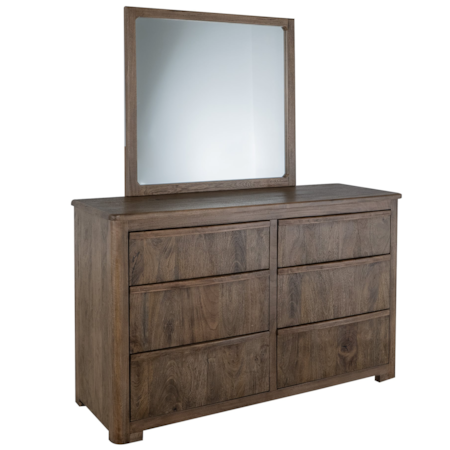 6-Drawer Dresser and Mirror