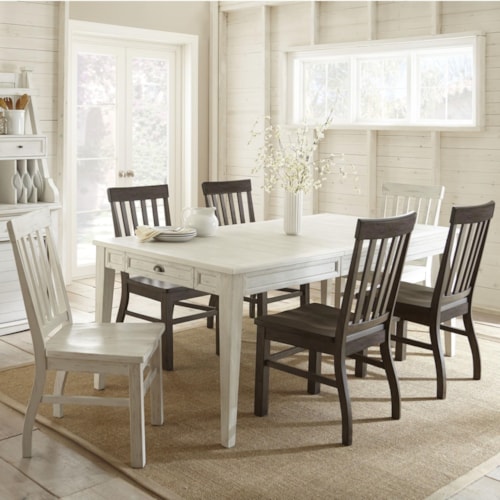 Farmhouse 7-Piece Dining Set with Storage