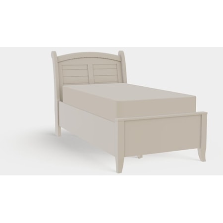 Twin XL Arched Panel Bed with Right Drawerside