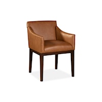 Transitional Side Chair with Scoop Arms
