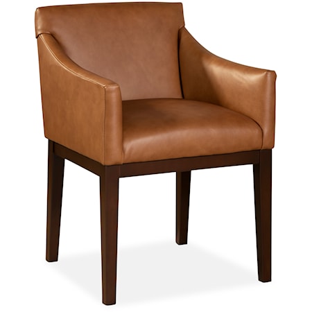 Transitional Side Chair with Scoop Arms