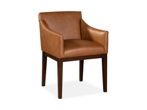 Transitional Side Chair with Scoop Arms