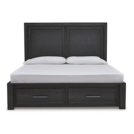 Queen Panel Storage Bed