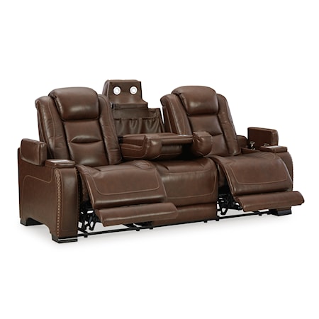 Power Reclining Sofa with Adj Headrests