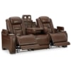 Ashley Signature Design The Man-Den Power Reclining Sofa with Adj Headrests