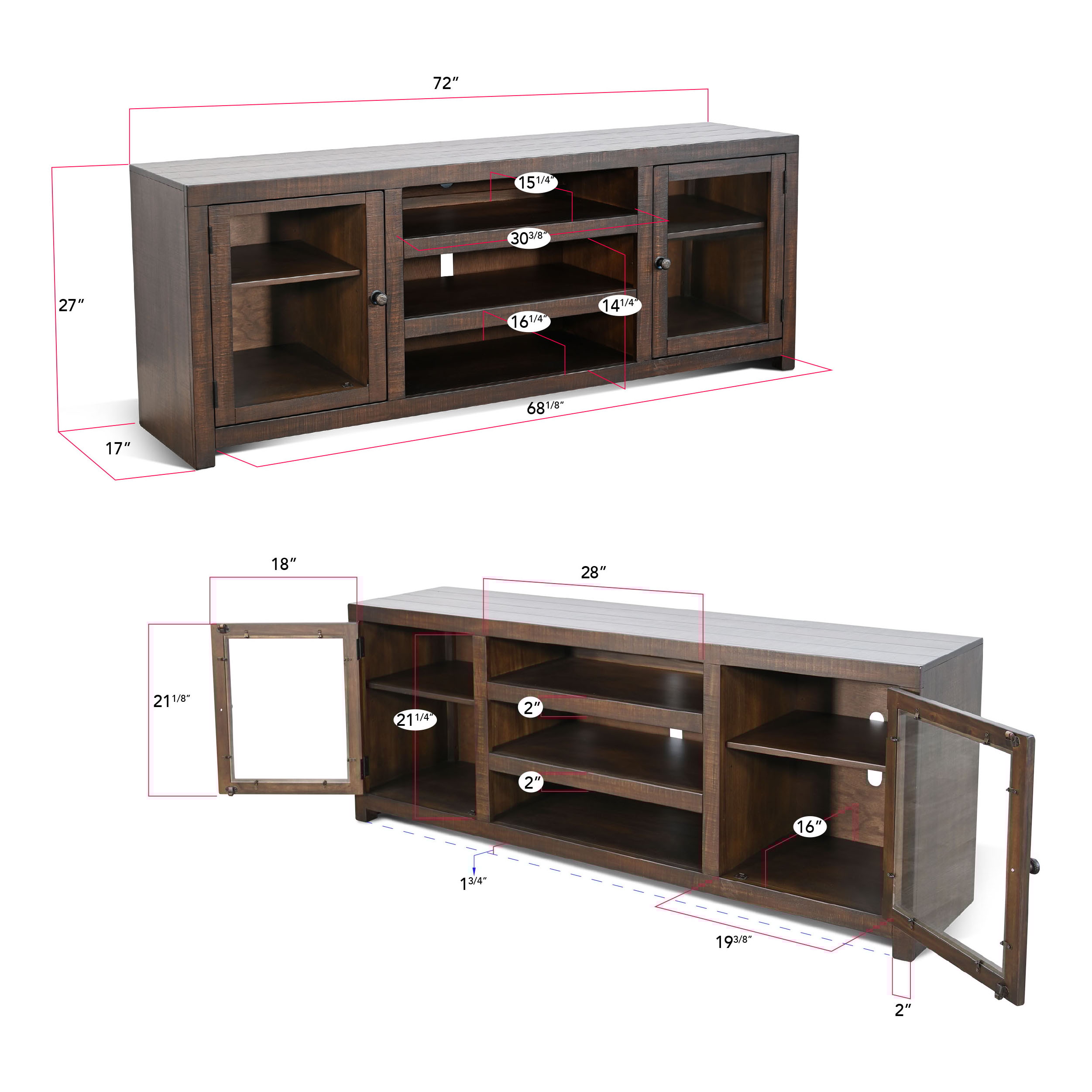 72" Media Console