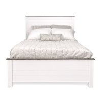 King Panel Shiplap Bed in Two-Tone Finish