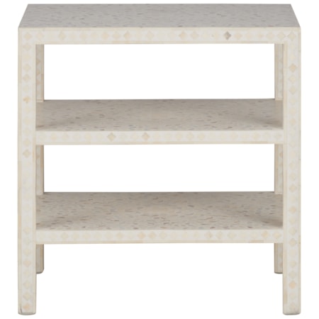 Leaf Inlay Side Table