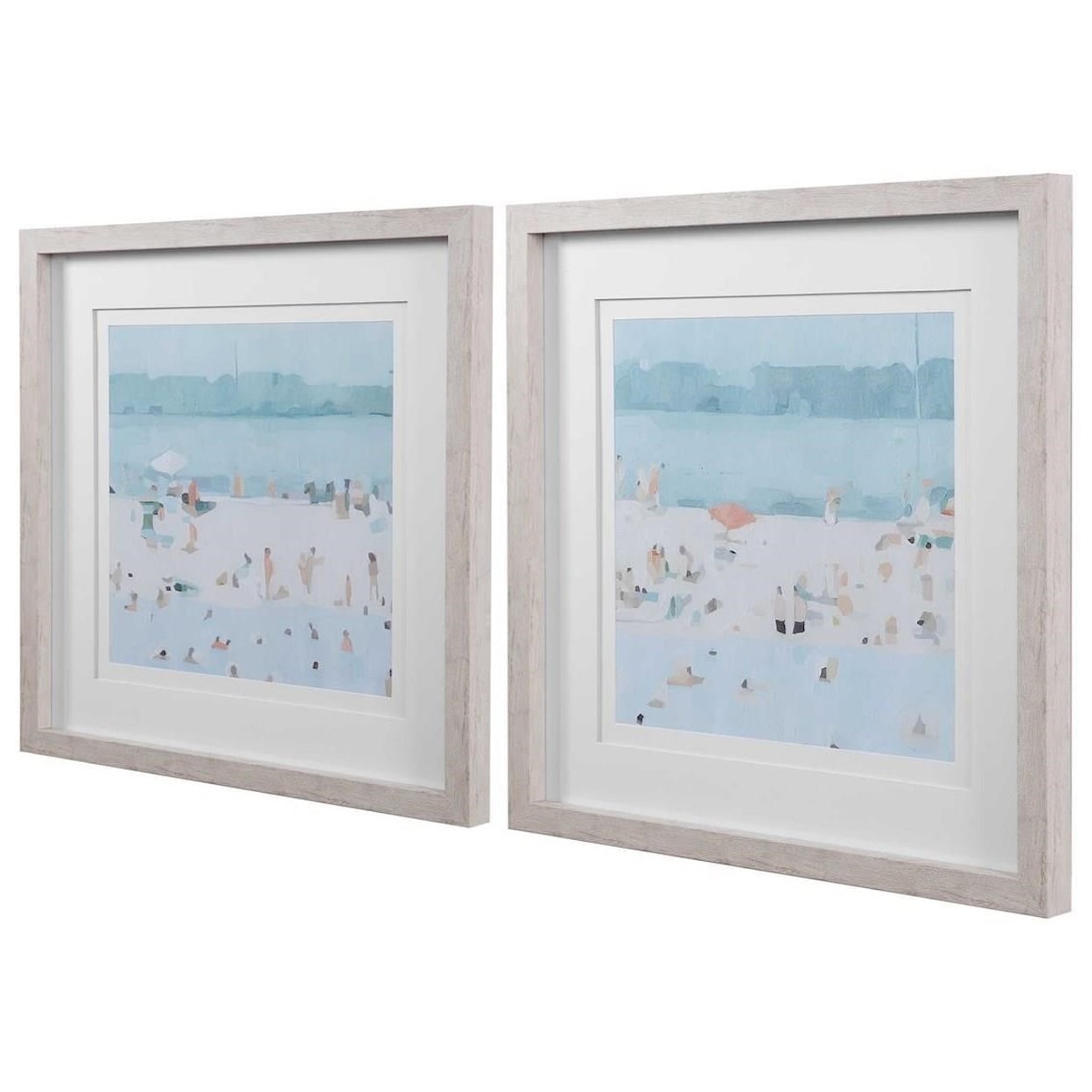 Uttermost Framed Prints Sea Glass Sandbar Framed Prints, Set/2