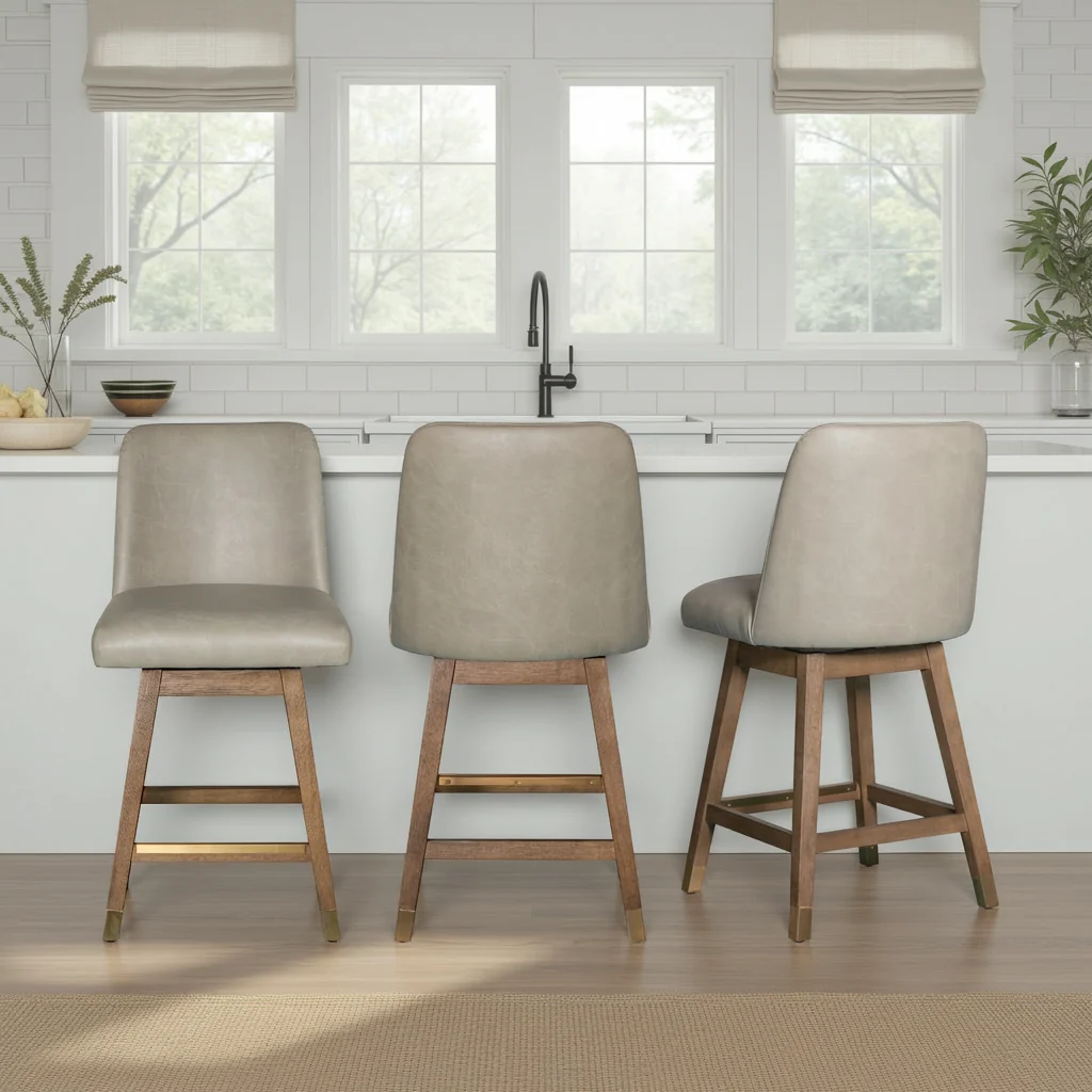 Armen Living Amelia Swivel Bar Stool