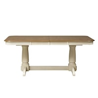 Farmhouse Trestle Dining Table with Butterfly Leaves