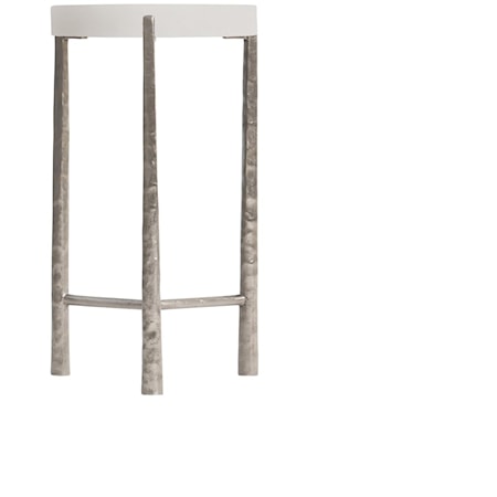 Contemporary Accent Table with Faux Stone Top