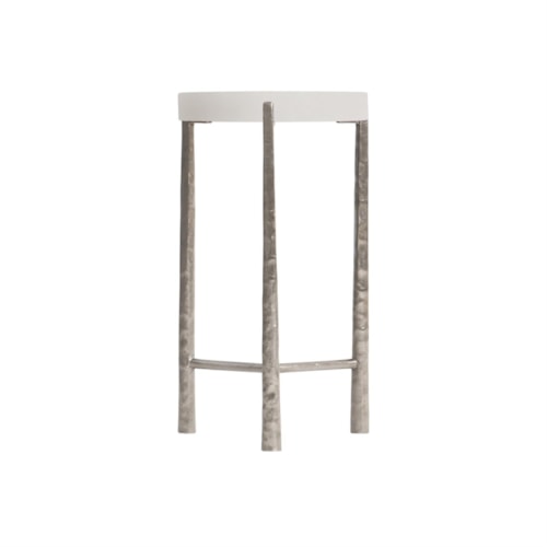 Contemporary Accent Table with Faux Stone Top