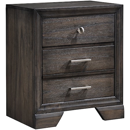 Jaymes Transitional 2-Drawer Nightstand