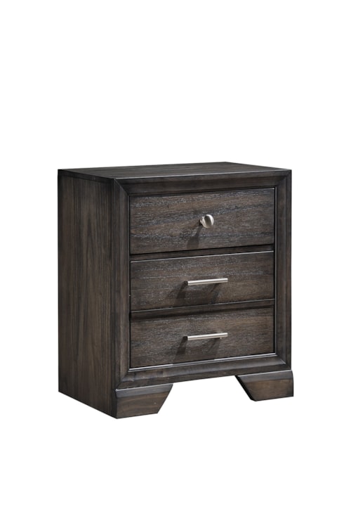 Jaymes Transitional 2-Drawer Nightstand
