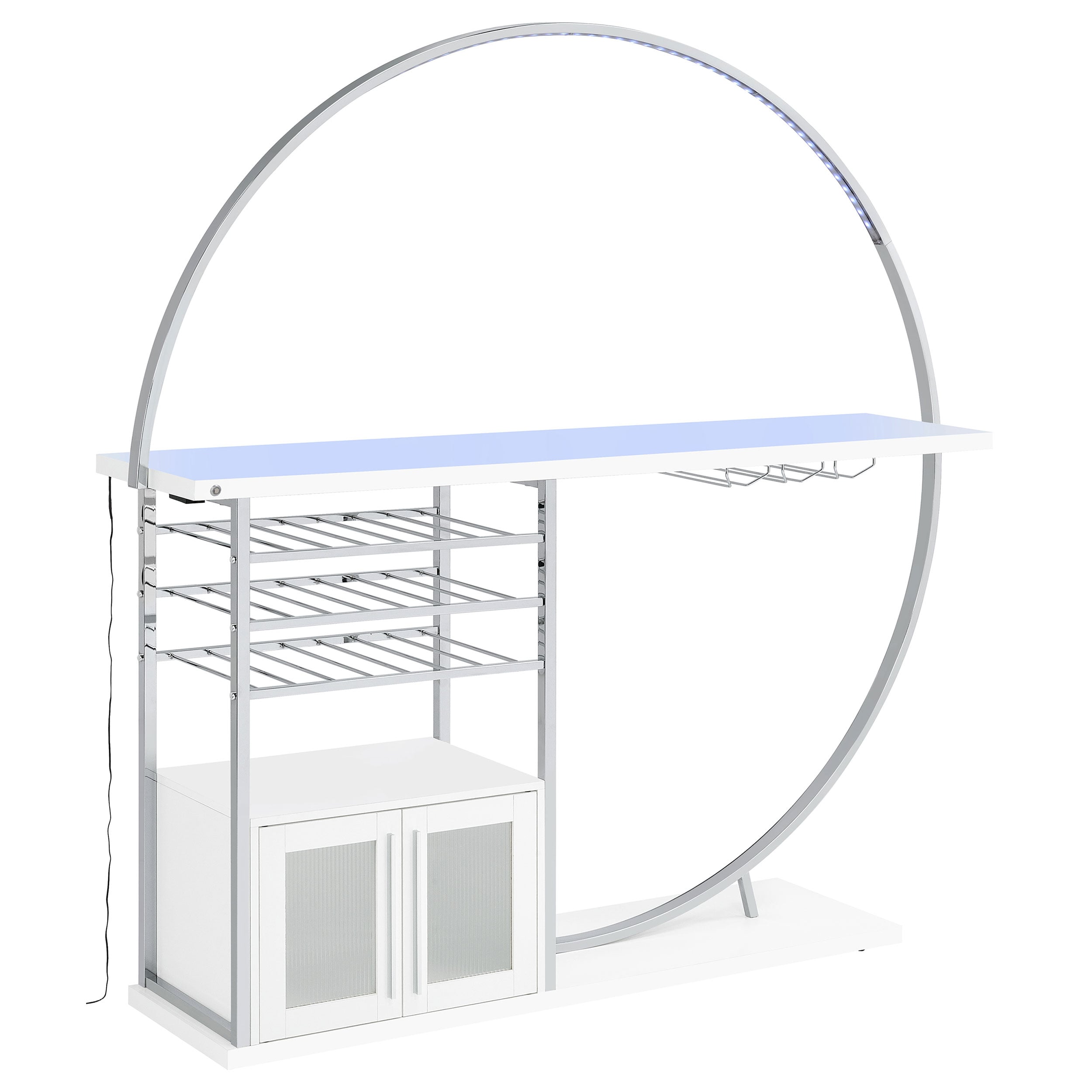Risley Circular LED Home Bar Cabinet