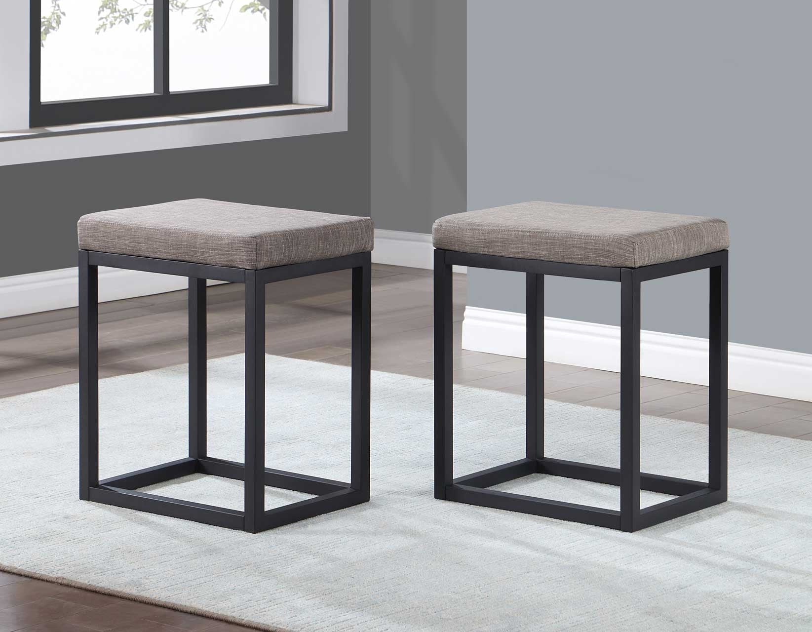 Counter Bar and Upholstered Stools