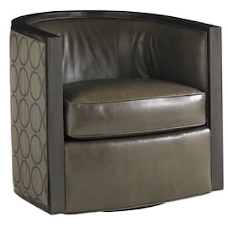 Contemporary Palermo Leather Swivel Chair