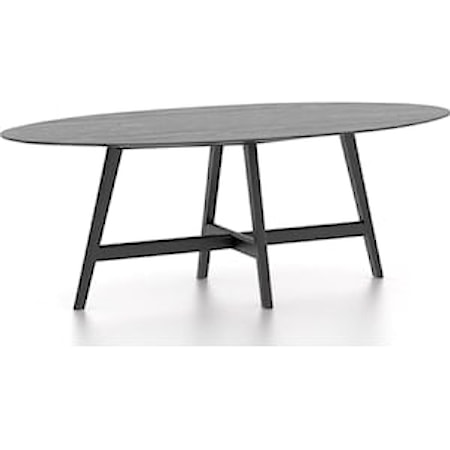 Contemporary Oval Wood Table