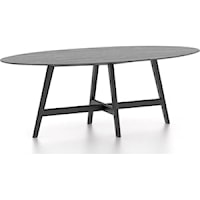 Contemporary Oval Wood Table