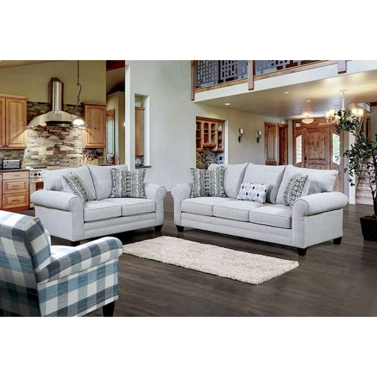 Furniture of America Aberporth Living Room Set 