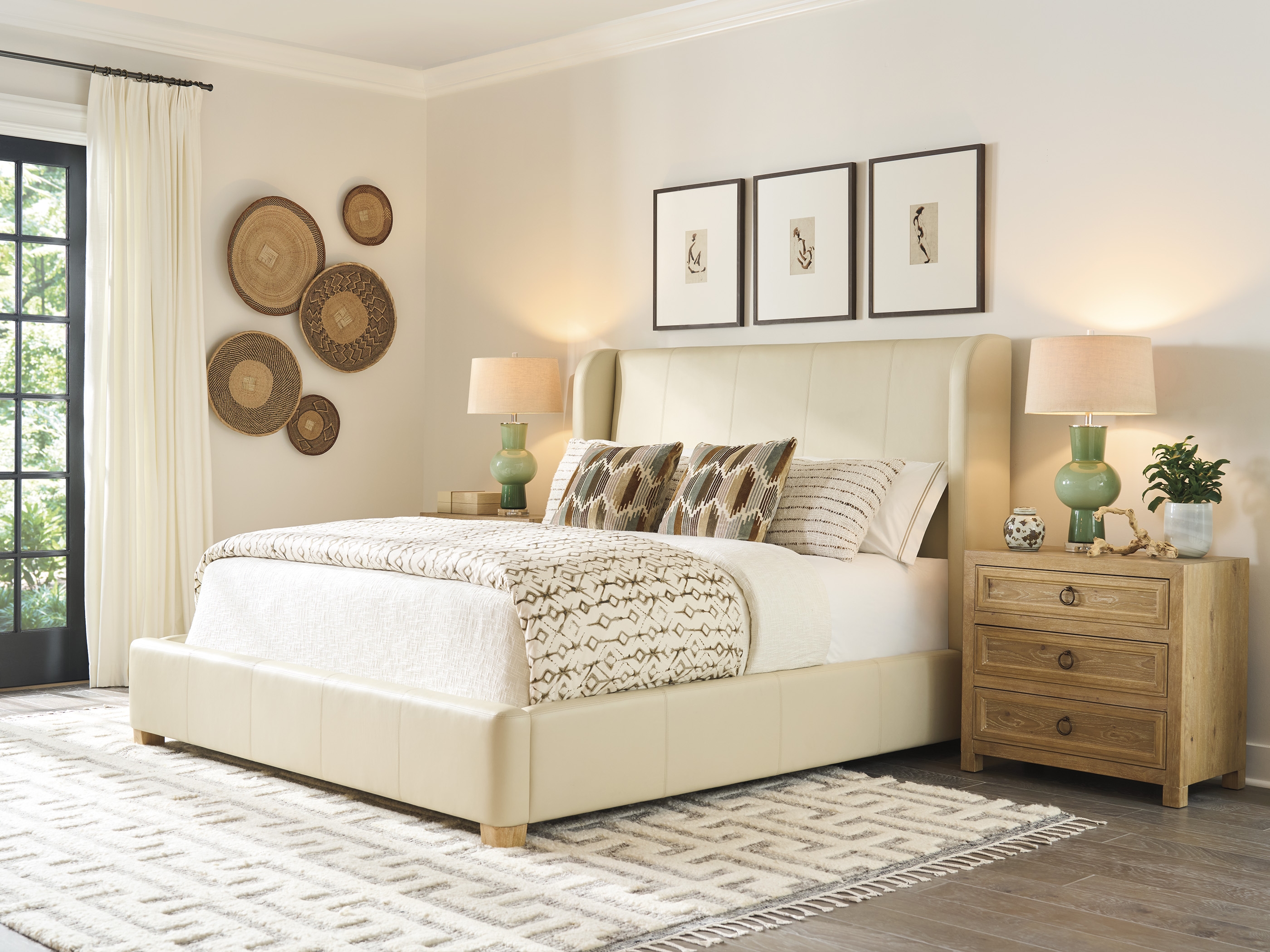 Summerland Leather King Bed