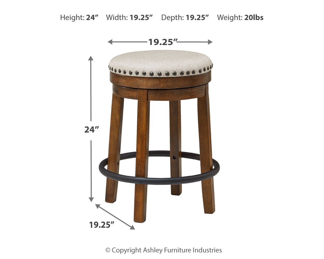 Signature Design by Ashley Valebeck Uph Swivel Stool (1/Cn)