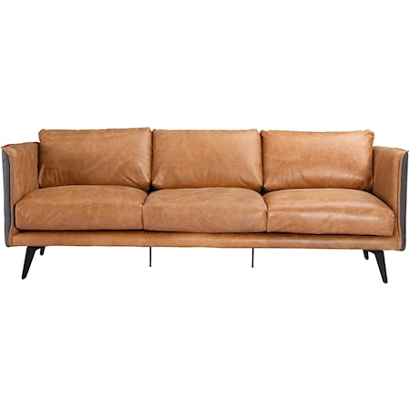 Messina Leather Sofa Cigare Tan Leather