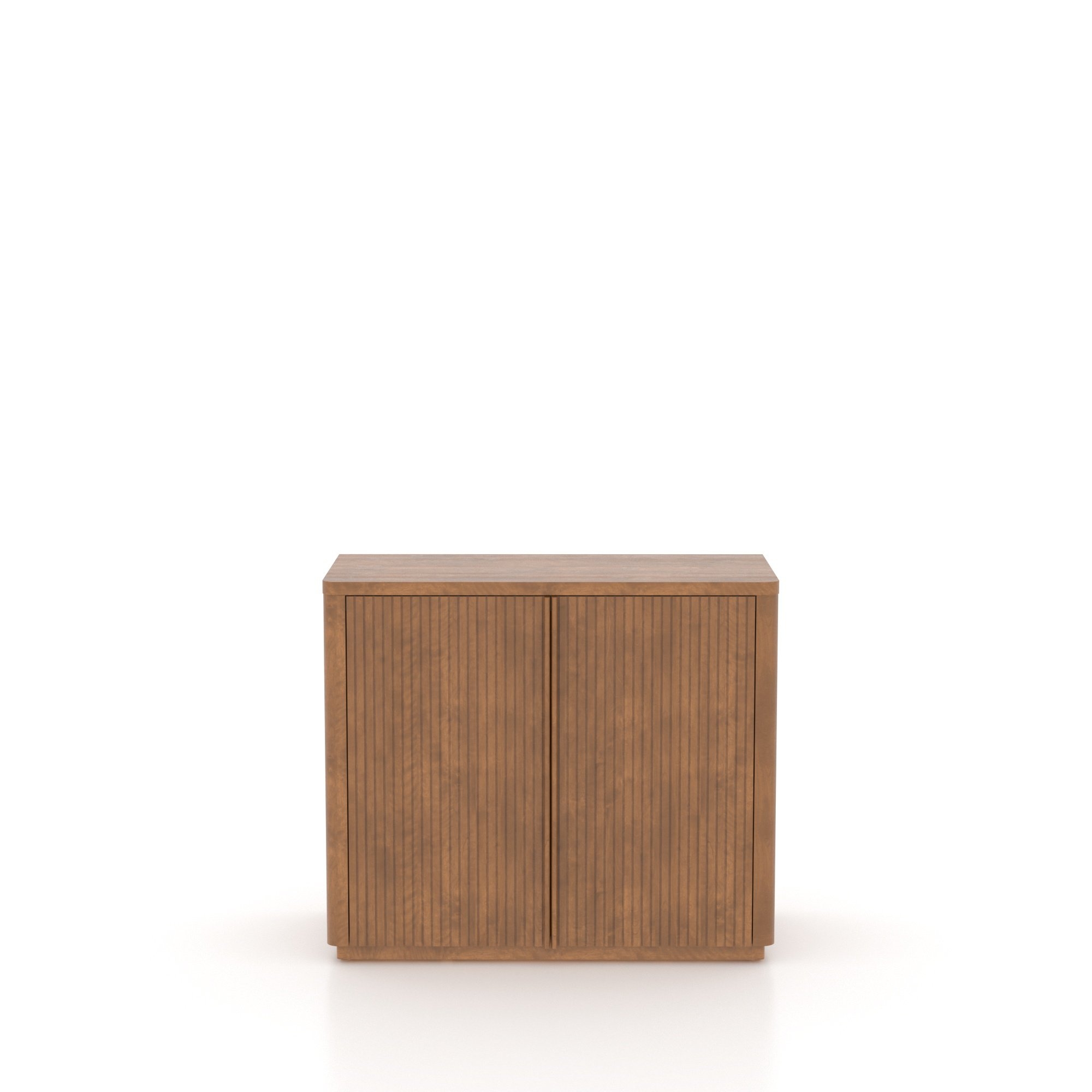 Two-Door Grooved Wood Buffet