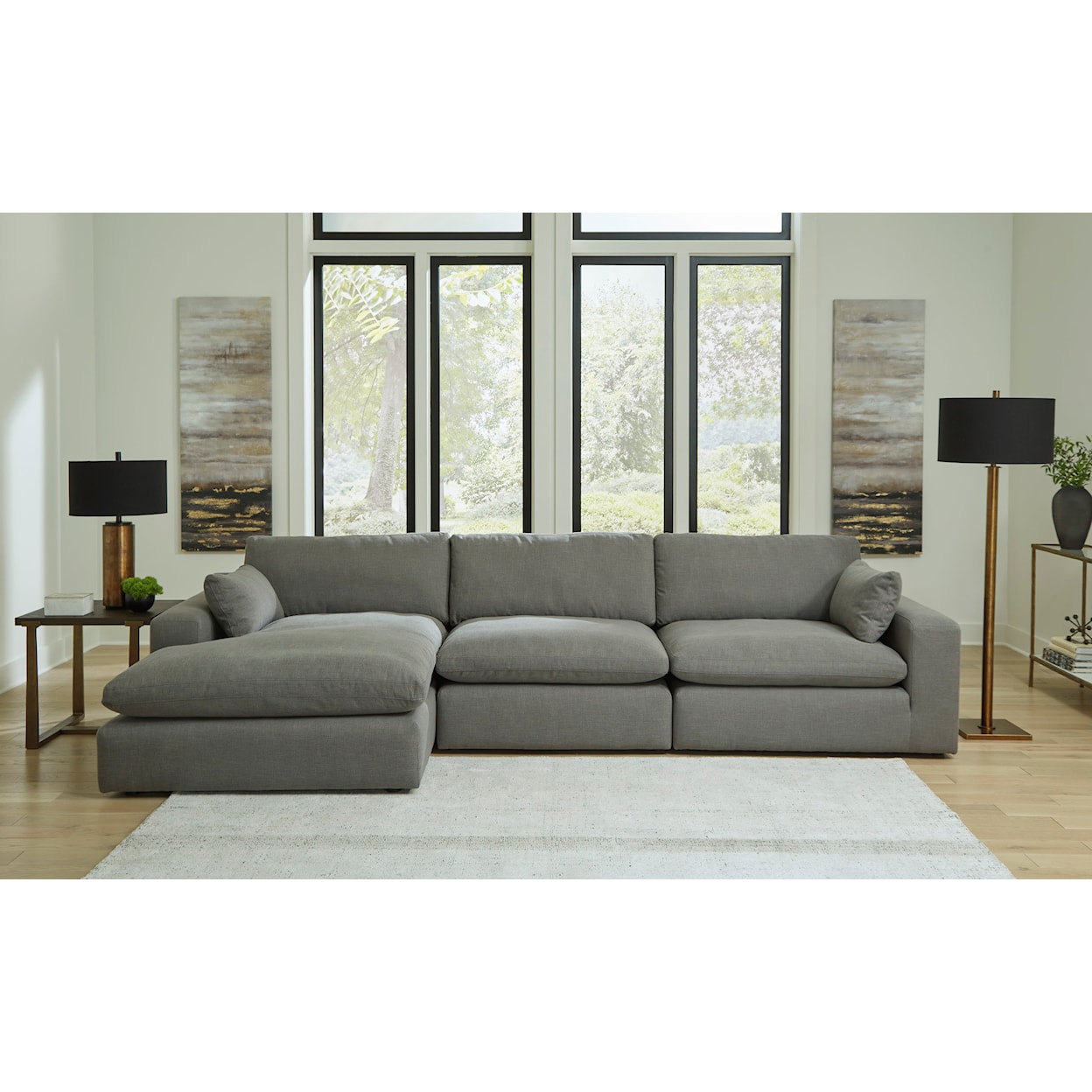 Benchcraft by Ashley Elyza 3-Piece Modular Sectional with Chaise