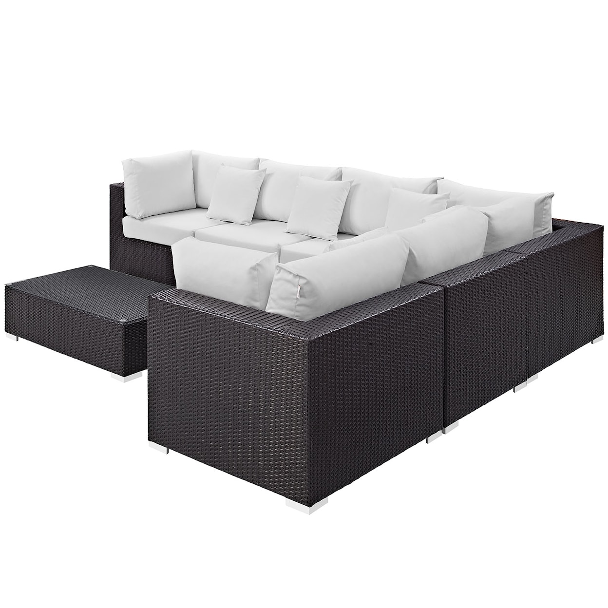 Modway Convene Outdoor 7 Piece Sectional Set