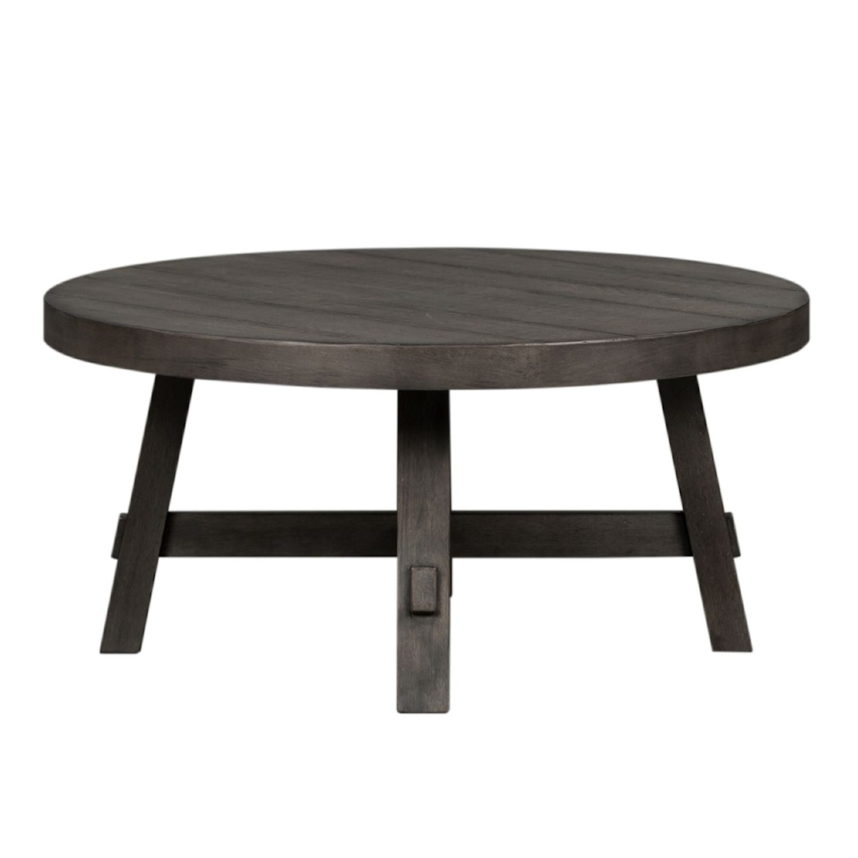 Liberty Furniture Modern Farmhouse Splay Leg Round Cocktail Table