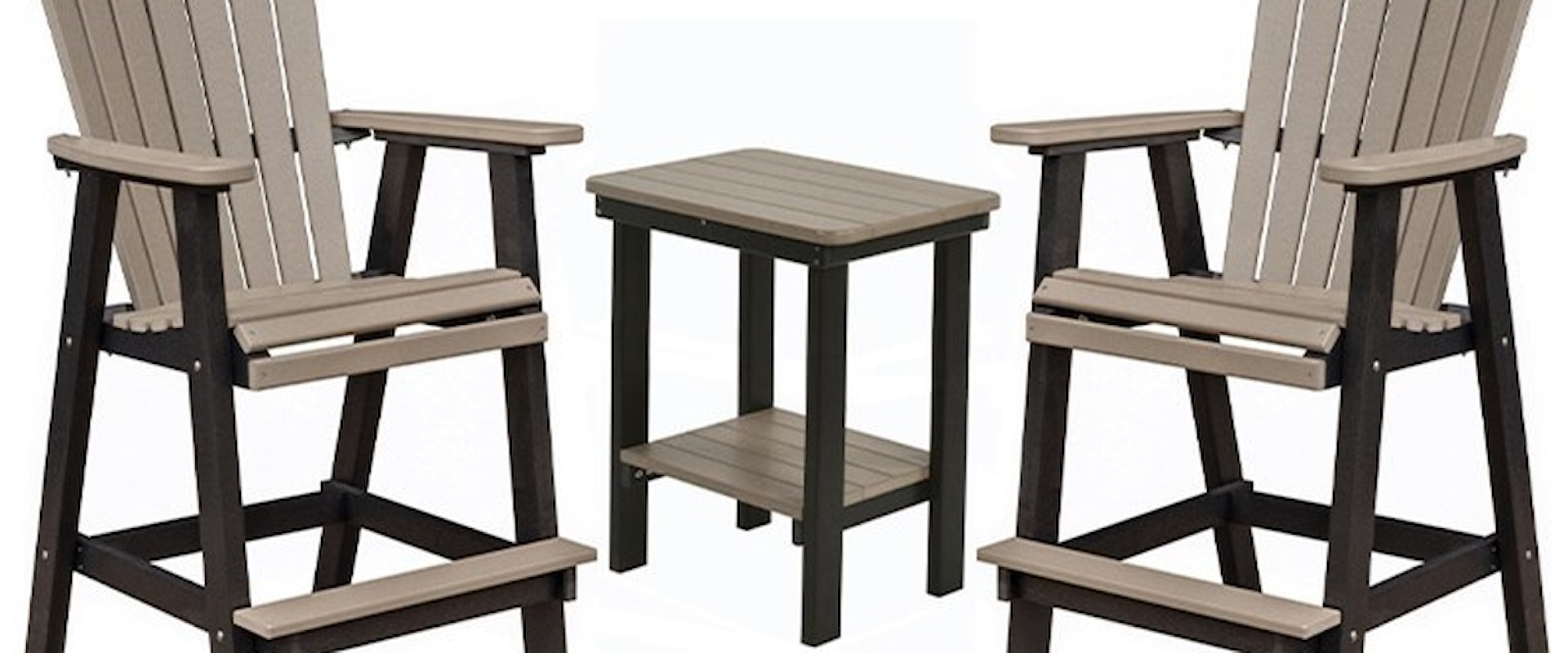 Outdoor Counter Height End Table and Chairs Set
