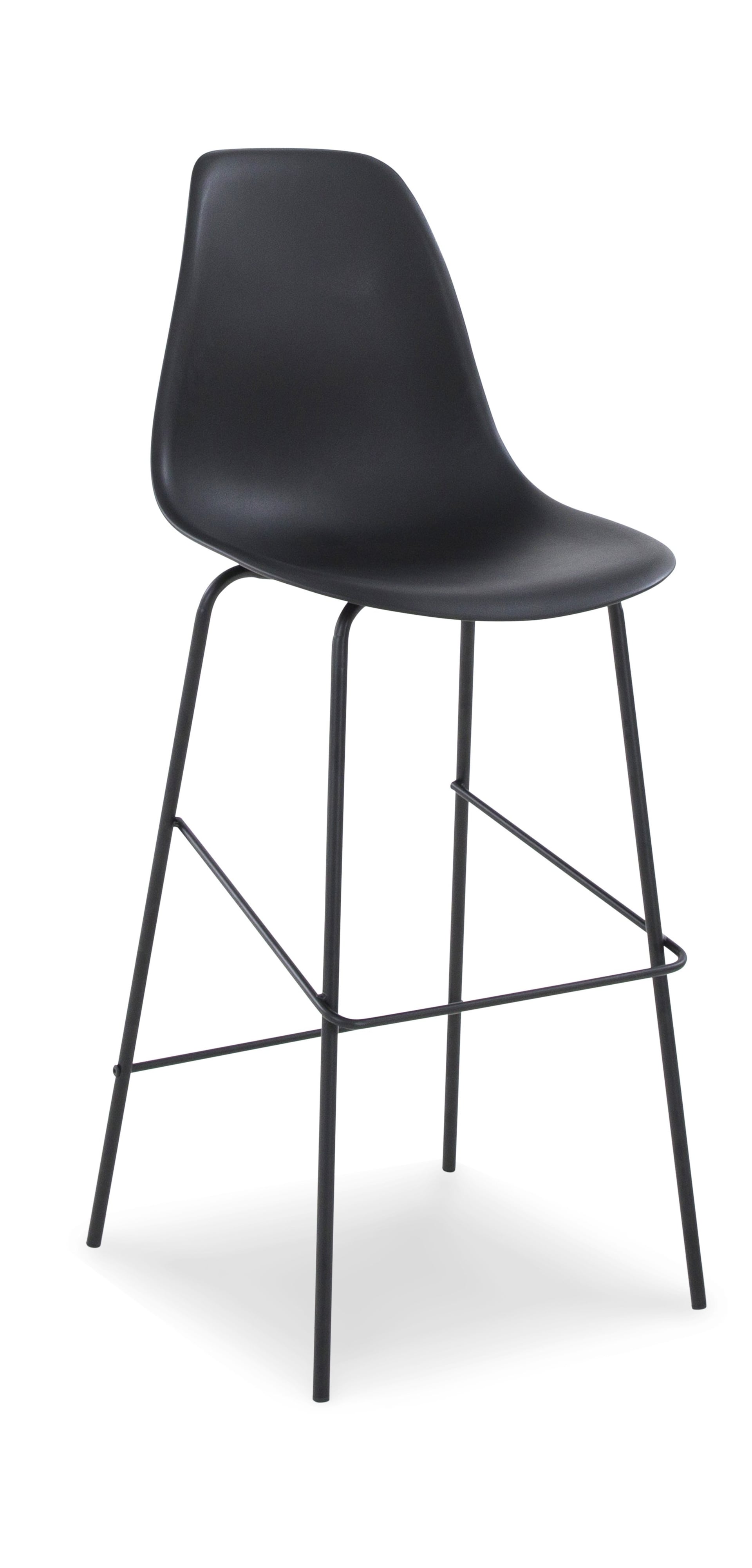 Black plastic bar online stool