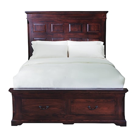 Queen Panel Bed Drawer End