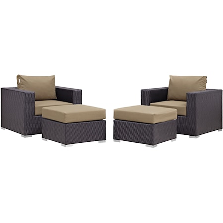 Outdoor 4 Piece Sectional Set