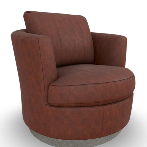 Mid-Century Modern Swivel Barrel Chair