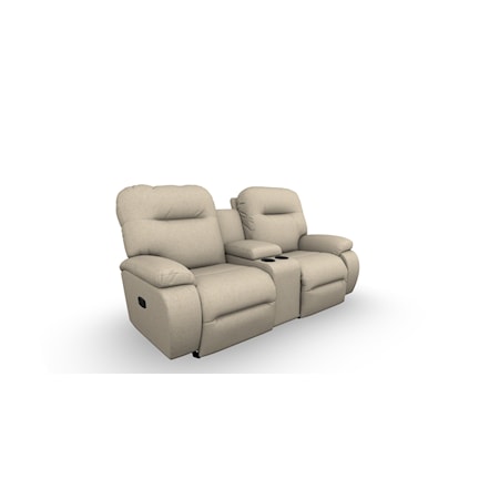 Pwr Rocking Reclining Console Loveseat w/ HR