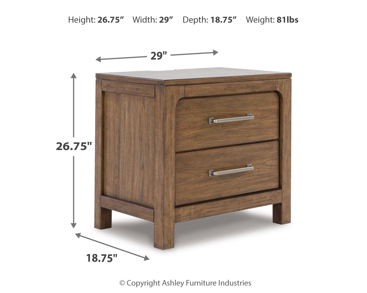 Signature Design by Ashley Cabalynn 2-Drawer Nightstand