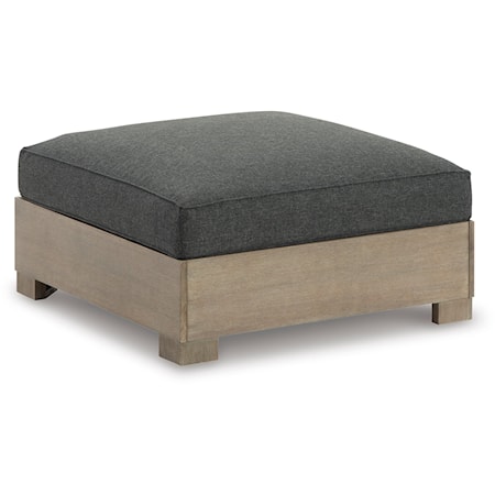 Casual Outdoor Ottoman with Cushion