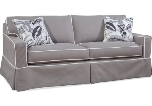 Transitional Slipcover Sofa with Track Armrests