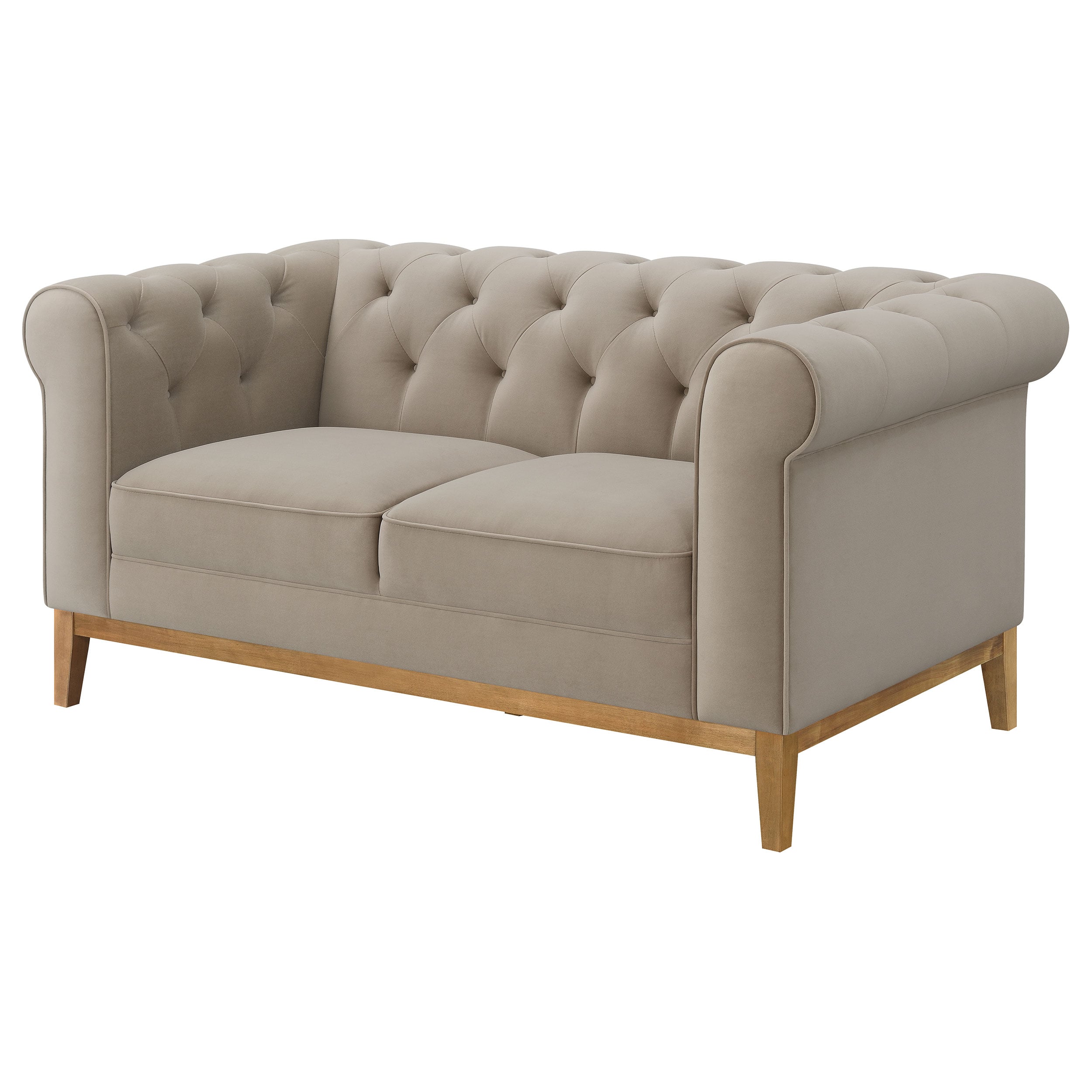 Sandrine Button Tufted Tuxedo Arms Loveseat
