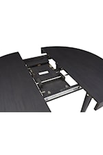 Magnussen Home Sierra Dining Modern Farmhouse Round Dining Table with Butterfly Leaf