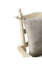 Ladder Back Design with Plush, Tie-On Cushion