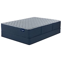 Cal King 13 1/2" Extra Firm Encased Coil Mattress and 9" Steel Foundation