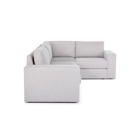 Wide-Arm 4-Seat Sectional Sofa