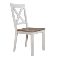 Modern Farmhouse X-Back Side Chair - White