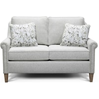 Contemporary Loveseat with Nailhead Trim